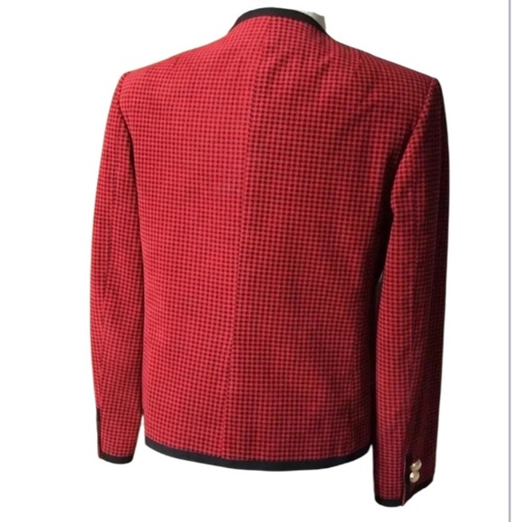 Vintage Hong Kong Red Houndstooth Jacket Size S - Picture 4 of 8